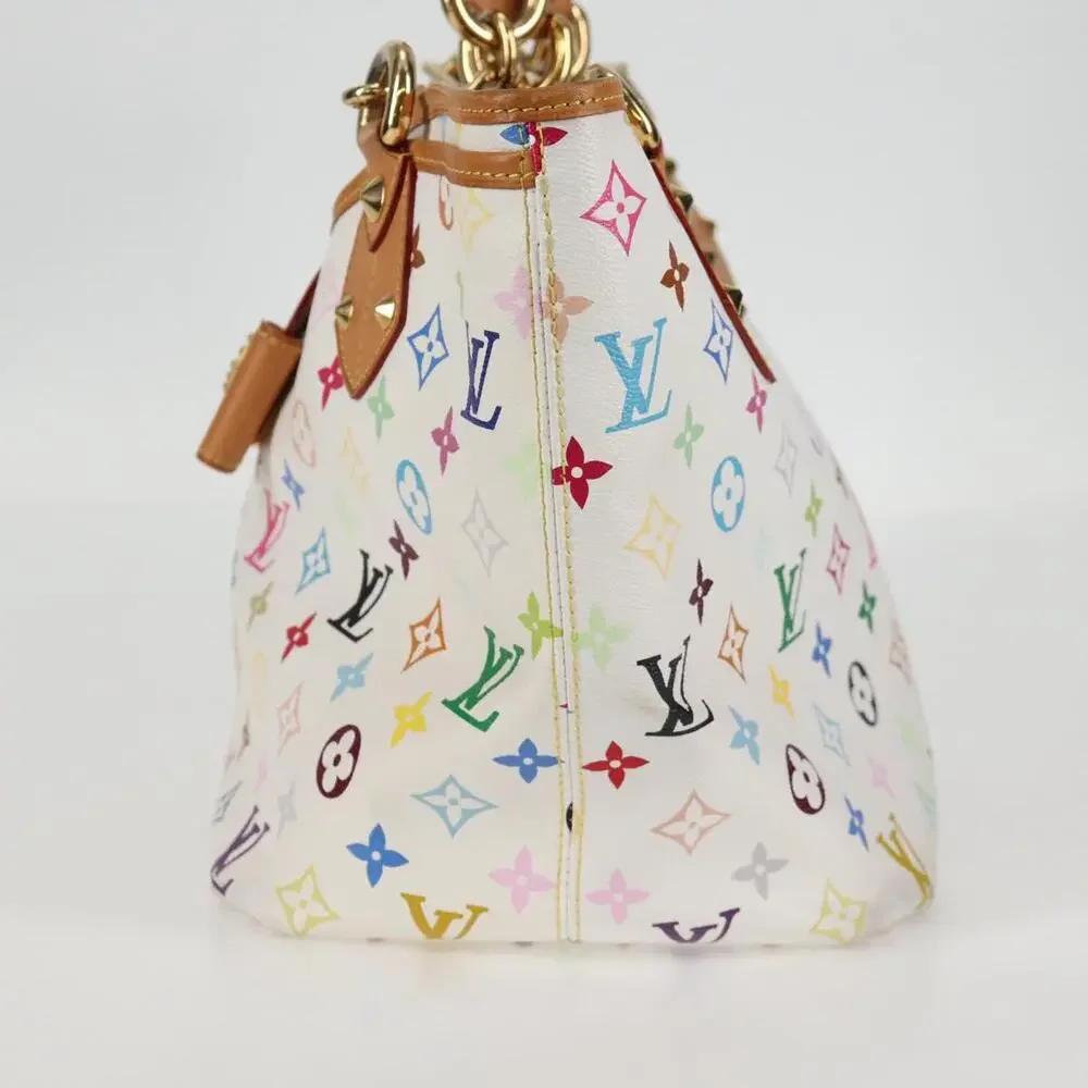 LOUIS VUITTON Monogram Multicolor Annie MM Tote Bag White M40307 - Picture 3 of 16